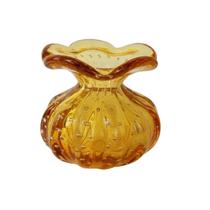 Vaso Murano Frufru Bolinha P Âmbar Cristais São Marcos Vaso Murano Frufru Bolinha P Âmbar Cristais São Marcos