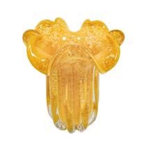 Vaso Murano Italiano Cor Damasco Pigmentos Borda Curvada Vaso Murano Italiano Cor Damasco Pigmentos Borda Curvada