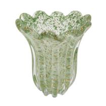 Vaso Murano Italiano Lapidados Borda Ondulado Fino Design Vaso Murano Italiano Lapidados Borda Ondulado Fino Design