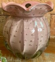 Vaso Murano Mini Trouxinha Chimera Rosa 11cm Cristal Studio JR Glass