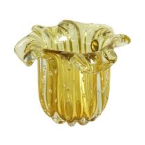 Vaso Murano Salvador P em Cristal Translúcido 12cm - Cristais Labone