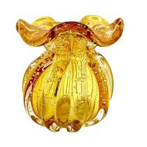 Vaso Murano Trouxinha 12x14cm Âmbar Veneza