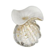 Vaso Murano Trouxinha Leitoso Pigmentos Diagonais Luxo