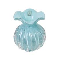 Vaso Murano Trouxinha Mini Azul Pacific São Marcos 13,5x10cm