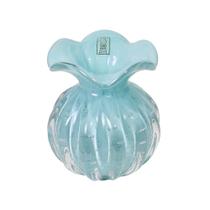 Vaso Murano Trouxinha Mini Azul Pacific São Marcos 13,5x10cm