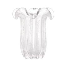 Vaso Murano Vidro Italy Flat Transparente 19x24cm Wolff Vaso Murano Vidro Italy Flat Transparente 19x24cm Wolff