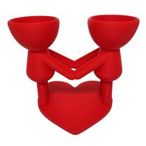 Vaso Namorados Duplo 19 cm Suculentas Decoração Vaso 3D Decorativo Vermelho Vaso Namorados Duplo 19 cm Suculentas Decoração Vaso 3D Decorativo Vermelho