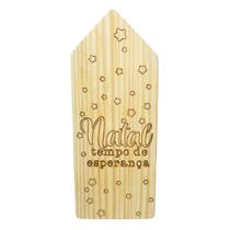 Vaso natalino de madeira 16x6,5