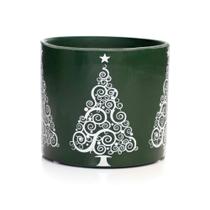 Vaso Natalino Verde Cimento 12x10 cm D'Rossi