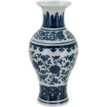Vaso Objetos Decorativos Enfeites Sala Cerâmica Azul 22x10cm Vaso Objetos Decorativos Enfeites Sala Cerâmica Azul 22x10cm