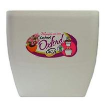 Vaso Okla Oxford Quadrado Branco para Jardim - 3L