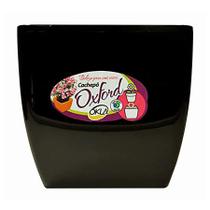 Vaso Okla Oxford Quadrado Preto para Jardim - 1,2L