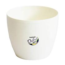 Vaso Okla Oxford Redondo Baixo Branco para Jardim - 700ml Vaso Okla Oxford Redondo Baixo Branco para Jardim - 700ml