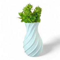 Vaso Ondulado Decoração Grande Único Casa Flores Artificiais