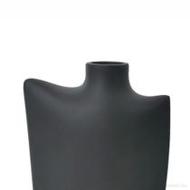 Vaso Orgânico Decorativo Resina Preto Fosco para Flores BTC