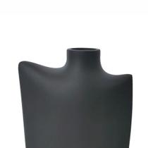 Vaso Orgânico Decorativo Resina Preto Fosco para Flores BTC