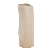 Vaso Orgânico Em Cerâmica Off White Decorativo Para Flores M