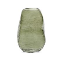 Vaso Orgânico em Vidro Verde 22 x 15 x 15,5cm Mart