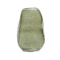 Vaso Orgânico em Vidro Verde 22 x 15 x 15,5cm Mart