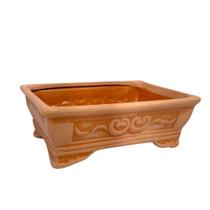 Vaso Oriental Para Bonsai Boho Vintage Retangular Decoração Ceramica