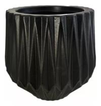 Vaso Origami Redondo 22 Preto