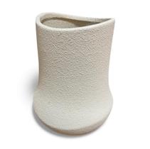 Vaso Oscilante Off White Fosco Texturizado - 22,5cm