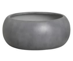 Vaso Oval Grande em Cerâmica Linha Intense Cimento Queimado