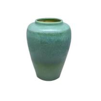 Vaso Oval Ming Verde Porcelana Estilo Oriental Vietnã 24cm - Bras Continental