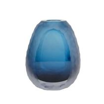 Vaso Oval Vidro Murano Italiano 22x18cm Médio Fino Acabamento