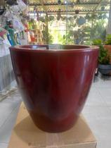 Vaso pantanal liso 29x34 vermelho marmorato