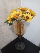 Vaso Para Decoração Taça De Vidro Napoli 30cm