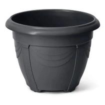 VASO PARA FLOR PLÁSTICO REDONDO N.01 NUTRIPLAST 19,5 x 25cm - PRETO