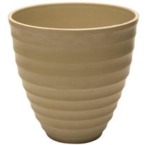 Vaso Para Flores Cachepot Névoa Bege Plástico Lyor 15x7cm Decorativo Jardim