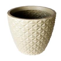 Vaso para Planta Cone Redondo Modelo Diamante 3D Decoração Moderna Casa e Jardim 19 x 23 - MS Paisagismo