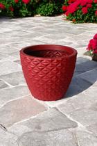 Vaso para Planta Cone Redondo Modelo Diamante 3D Decoração Moderna Casa e Jardim 19 x 23