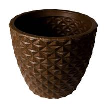 Vaso para Planta Cone Redondo Modelo Diamante 3D Decoração Moderna Casa e Jardim Tamanho Grande 50 litros - MS Paisagismo