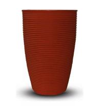 Vaso para planta Cone Riscato 45 Terracota em polietileno