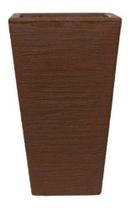 Vaso Para Planta Cônico Quadrado Malta 53 Cm Café - Afort