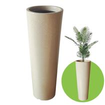 Vaso Para Planta Decorativo Grande Polietileno Alto 70 Cm Areia