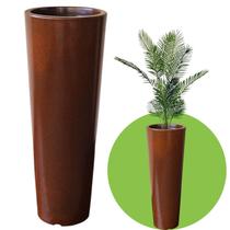 Vaso Para Planta Decorativo Grande Polietileno Alto 70 Cm Ferrugem