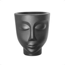 Vaso Para Planta Face Rosto Menino N21 Nutriplan Preto