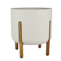 Vaso Para Plantas Cilindrico Decore 33 Off White - Japi