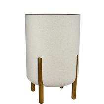 Vaso Para Plantas Cilindrico Decore 34 Off White - Japi
