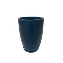 Vaso Para Plantas Coluna Liso Azul Polietileno Premium 30cm X 26cm X 17cm Mato Verde