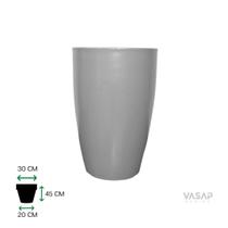 Vaso para Plantas Cone Liso 45 Cinza Claro - ANA BOLENA DECOR