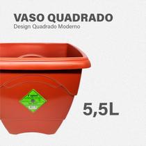 Vaso para Plantas Cor Terracota Decorativo 5,5 Litros Inplast