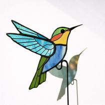 Vaso para plantas de vitral Suncatcher Nuvos AEON Hummingbird Vaso para plantas de vitral Suncatcher Nuvos AEON Hummingbird