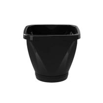 Vaso para Plantas Decorativo Quadrado Com Prato N22 Uninjet