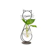 Vaso para Plantas Hidroponicas Suporte Gato de Ferro