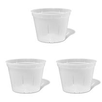 Vaso para plantas rePotme para orquídeas 25 cm transparente com ranhuras, kit com 3 Vaso para plantas rePotme para orquídeas 25 cm transparente com ranhuras, kit com 3